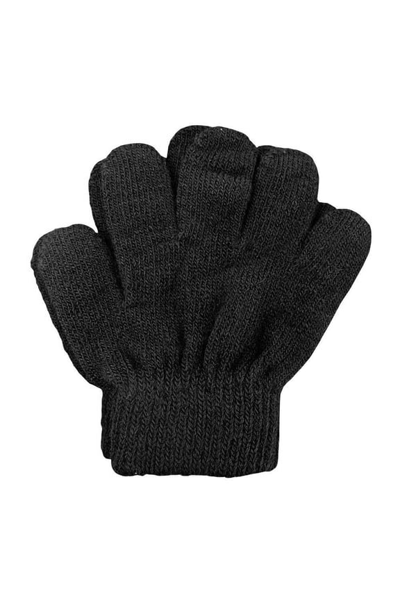New A&R Sports Toddler / Kids Thin-Knit Winter Gloves or Glove Liners, < 6 years (Black)
