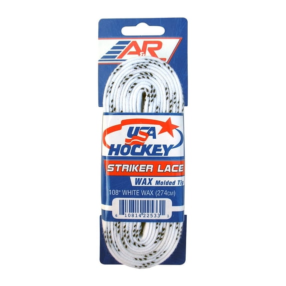 A&R Sports USA Hockey Laces, Waxed White, 108"