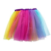 Womens Rainbow Tulle Tutu, L/XL, by Way To Celebrate