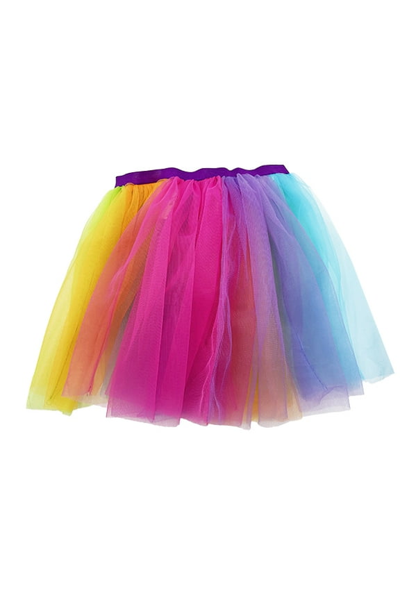 Women's Rainbow Tulle Tutu, L/XL, by Way To Celebrate