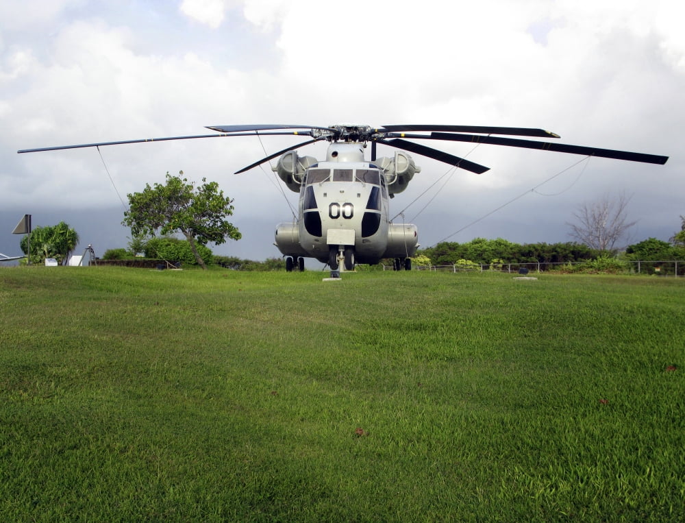 A RH-53D Sea Stallion helicopter on display Canvas Art - Michael WoodStocktrek Images (33 x 25)