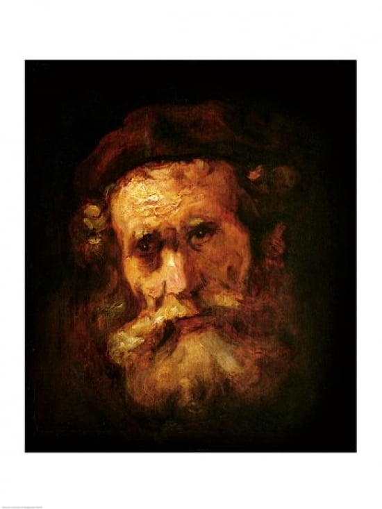 A Rabbi Canvas Art - Rembrandt van Rijn (24 x 36)