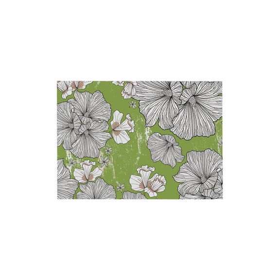 A Rabbit Print Placemat Easter Decoration Western Style Placemat Anti Dirty Linen Insulation Placemat Linen