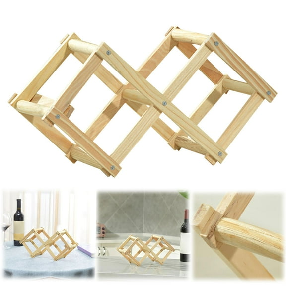 A Rack Clearance! Red Rack Holder Mount Bar Display Shelf Folding Wood Organiser
