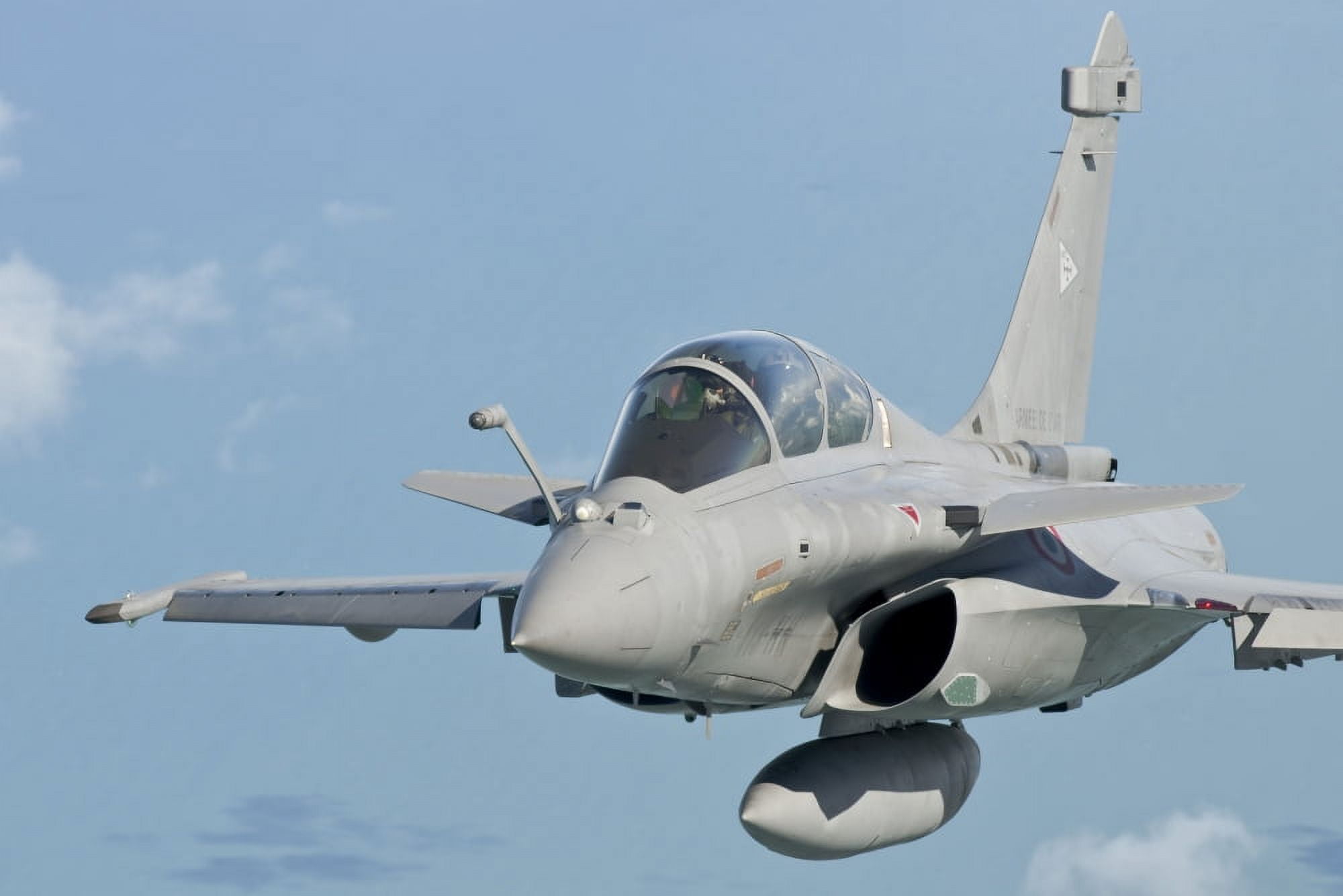 A Rafale B of the French Air Force in flight over Brazil Canvas Art - Giovanni CollaStocktrek Images (18 x 12)