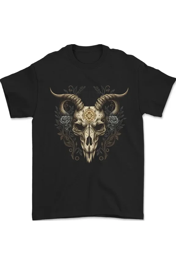 A Ram Skull Gothic Goth Heavy Metal Rock Mens Womens S-5XL T-Shirt