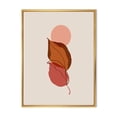 thumbnail image 1 of A Red Full Moon Over Two Autumn Leaves 12 in x 20 in Framed Painting Canvas Art Print, by Designart, 1 of 5