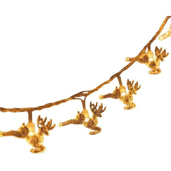 A Reindeer Light String With Led Bulbs Battery Operated For Christmas Decoration 59 Inches Indoor Outdoor Use