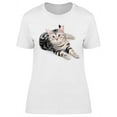 thumbnail image 1 of A Relaxed Kitten On The Floor T-Shirt Women -Image by Shutterstock, Female XX-Large, 1 of 2