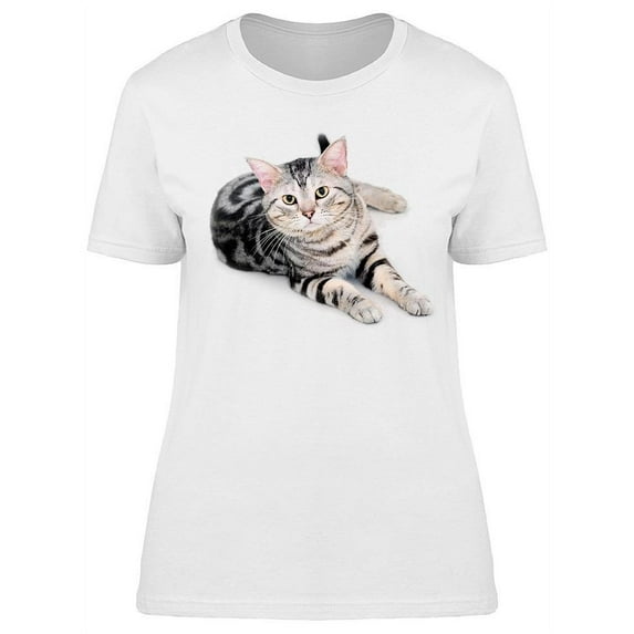 A Relaxed Kitten On The Floor T-Shirt Women -Image by Shutterstock, Female x-Large