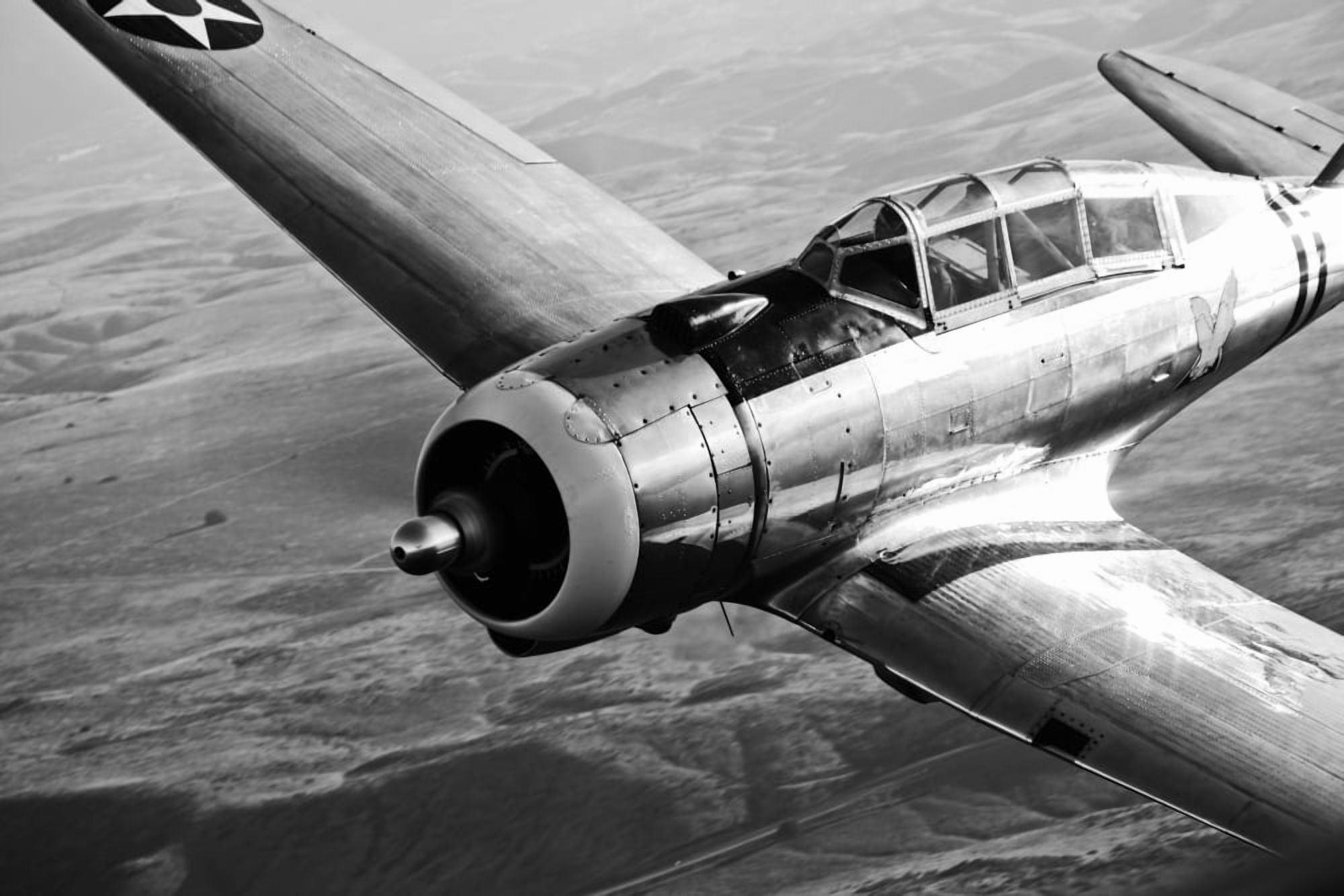 A Republic AT-12 Guardsman aircraft in flight Canvas Art - Scott GermainStocktrek Images (18 x 12)