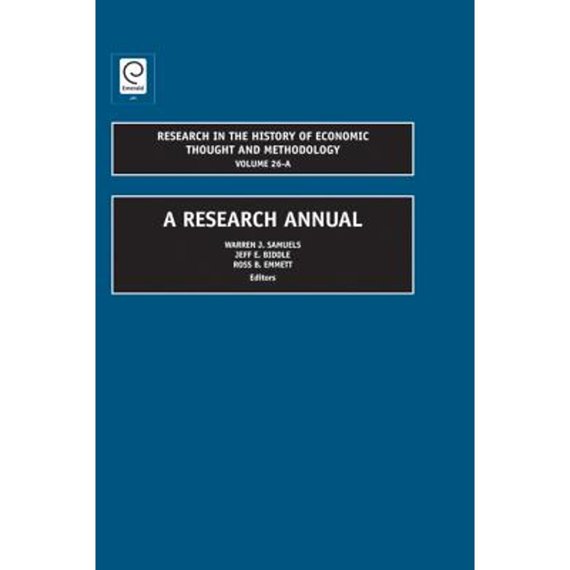 Pre-Owned A Research Annual (Hardcover 9781846639043) by Warren J Samuels, Jeff E Biddle