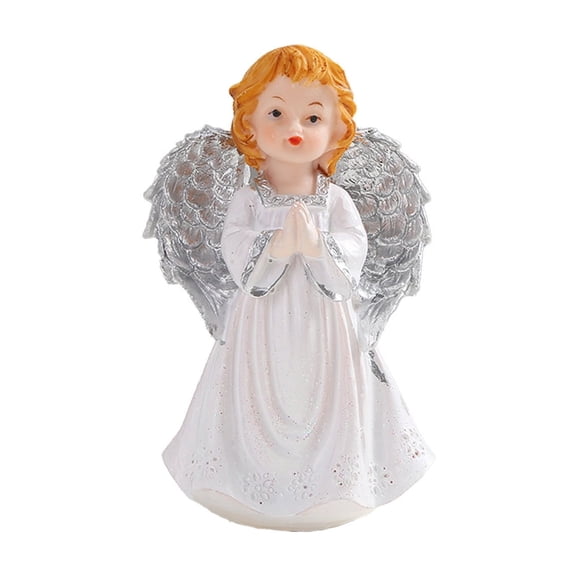 A Resin Craft Cute Girl Angel Fairy Statue For Study Living Room Desktop Birthday Gift Home Decor Sculpture Ornament 1Pc 0.20 Lb