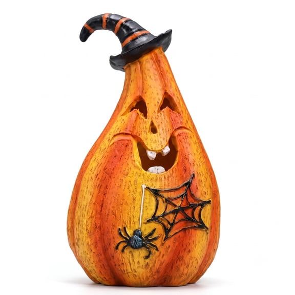 A Resin Halloween Ghost Pumpkin For Spooky Home Display And Festive Decoration