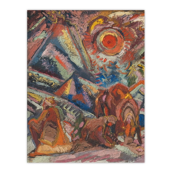 A Rest Abstract Colourful Painting Kubincan Wall Art Poster Print