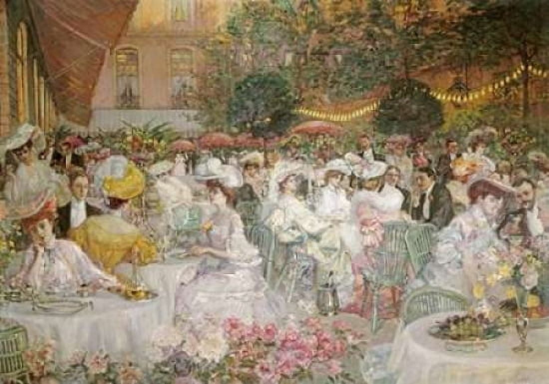 A Restaurant Terrace Canvas Art - French School (20 x 28)