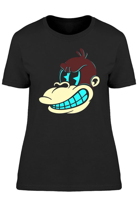 A Retro Monkey Cartoon T-Shirt Women -Image by Shutterstock, Female x-Large
