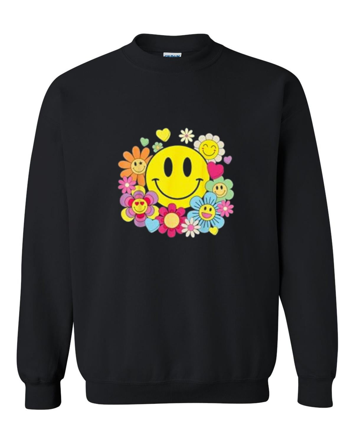 GRAVER】23FW☆ ODDSMILE 68 Flower Smile Sweatshirt A Retro Smile
