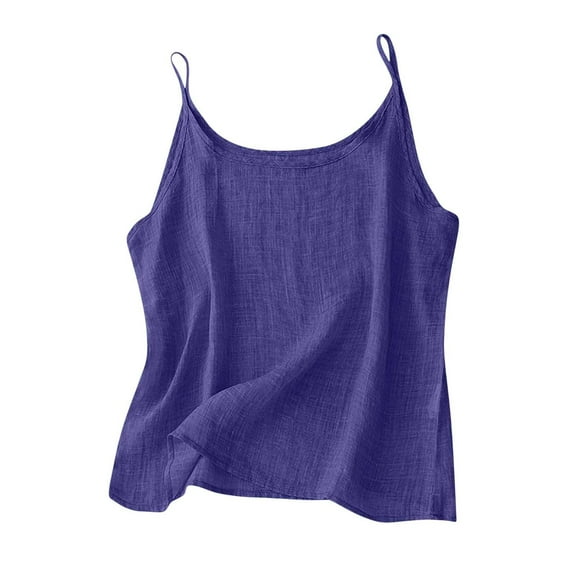 A Retro Thin And Linen Inner Top Vest For Ladies