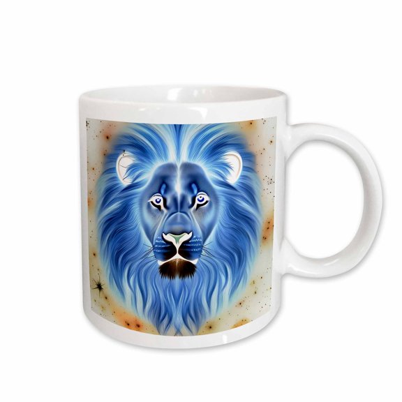 3drose, a Reversed Negative Image of a Lion Representing Leo, 15oz Mug