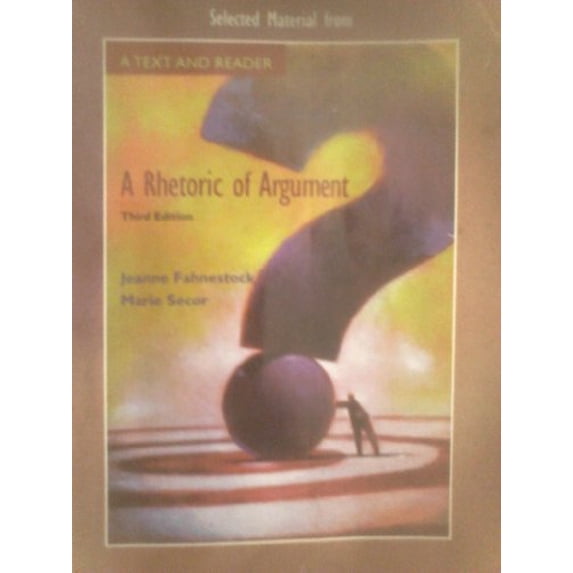 Pre-Owned A Rhetoric of Argument (Paperback) 0697789969 9780697789969