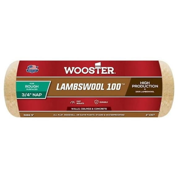 A Richard Tools 47365 9 x 0.75 in. Lamb Pro Wool Roller Cover
