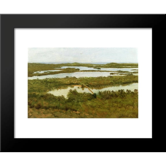 A River Estuary 20x24 Framed Art Print by Bierstadt, Albert