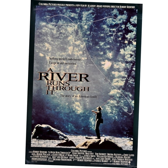 A River Runs Through It poster Metal Sign 8inx 12in Metal Print 8x12 Square Adults AB Posters