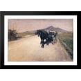 thumbnail image 1 of A Road in Naples 40x28 Large Black Wood Framed Print Art by Gustave Caillebotte, 1 of 2