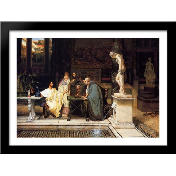 A Roman Art Lover 38x28 Large Black Wood Framed Print Art by Sir Lawrence Alma Tadema