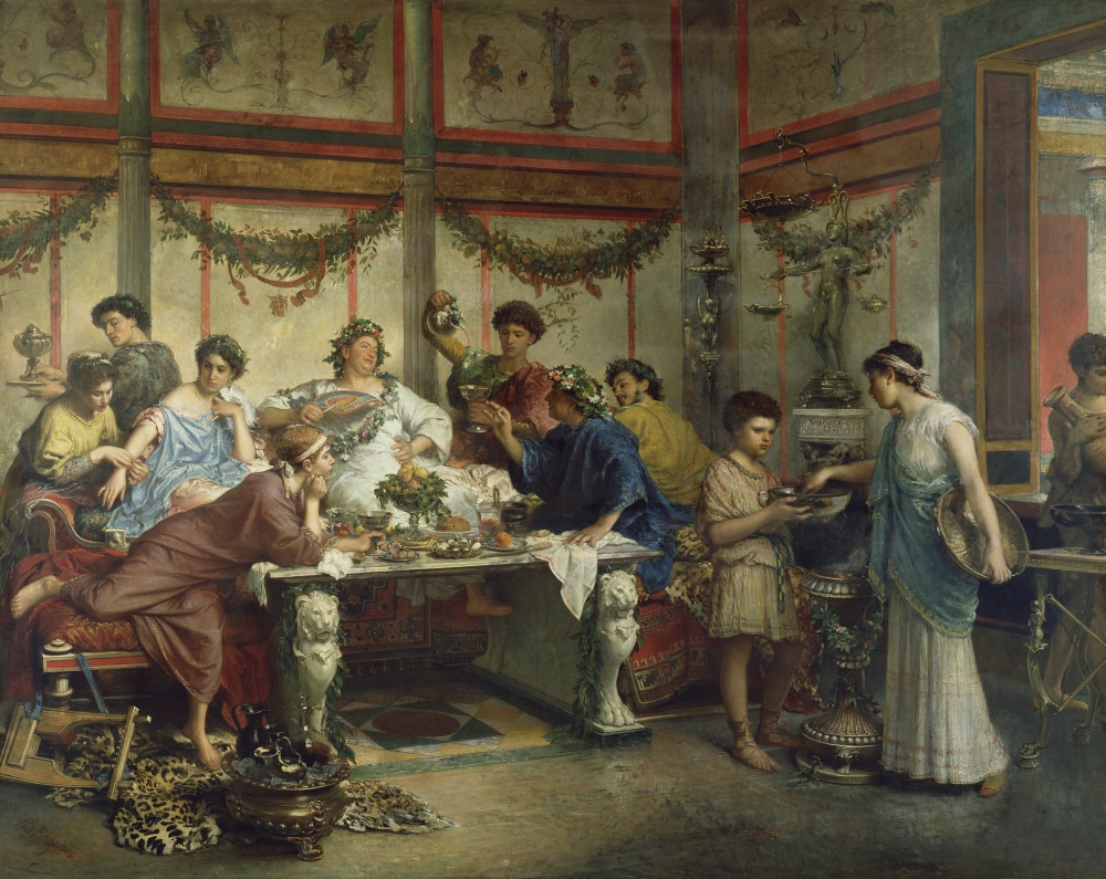A Roman Feast Canvas Art - (24 x 18)