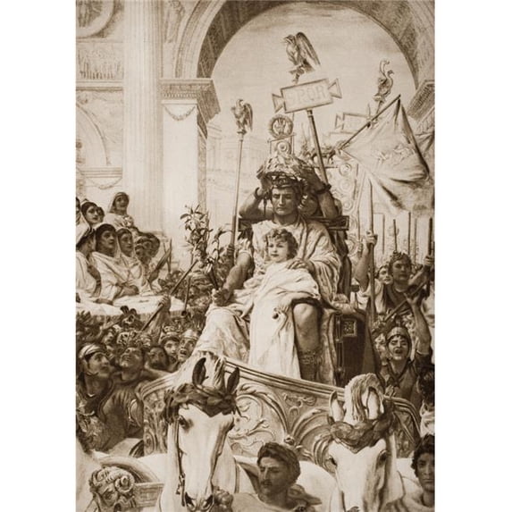 A Roman Triumph From The Book The Outline of History by H.G.Wells Volume 1 Published 1920 Poster Print - 24 x 34