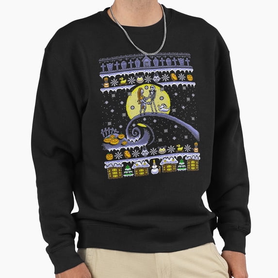 A Romantic Christmas Night Gift Halloween Retro Vintage Funny Graphic Aesthetic Unisex Sweatshirt G31029, Up to Size 5XL