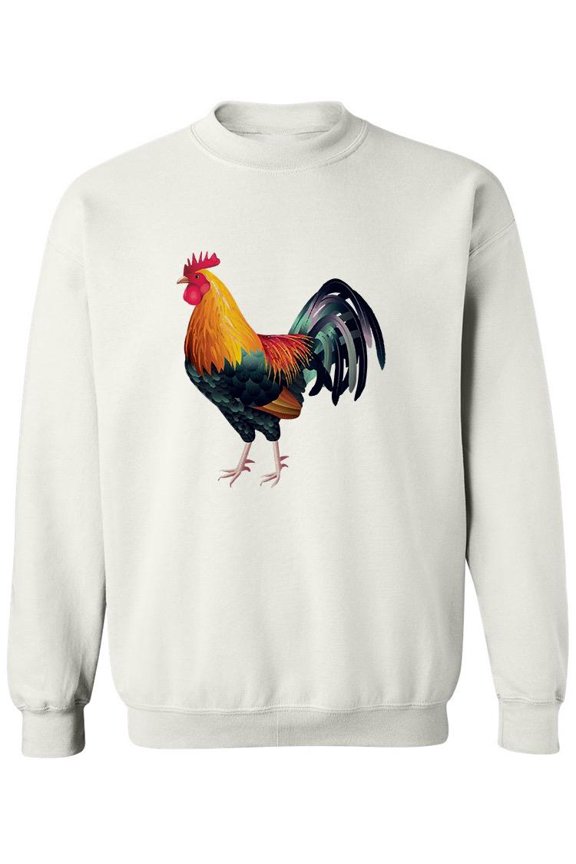 A Rooster Sweatshirt Men -SPIdeals Designs, Male Medium