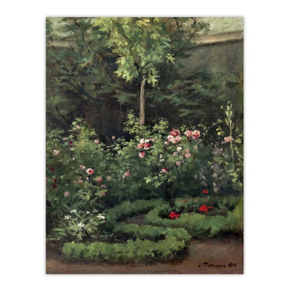 A Rose Garden Landscape Camille Pissarro Wall Art Poster Print