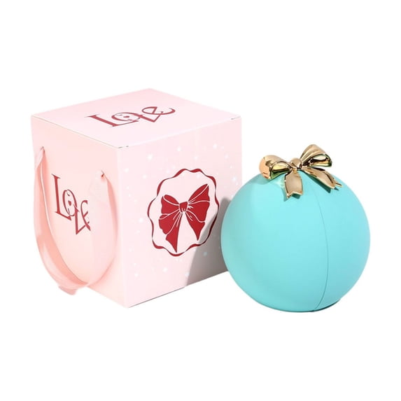 A Spherical Rose Jewelry Box With Double Opening, Soft Fabric Lining, Durable Acrylic Plastic And Versatile Use For Jewelry Storage, Gift Giving, Birthday, Anniversary And Home Decor, 4.33