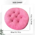 thumbnail image 1 of A Rose-Red Fleece Cushion Round Chair Cushions Seat Cushion Stool Plush Seat Winter Warm Chair Covering for Dining Room Chair Floor Pillow Cushions, 1 of 9