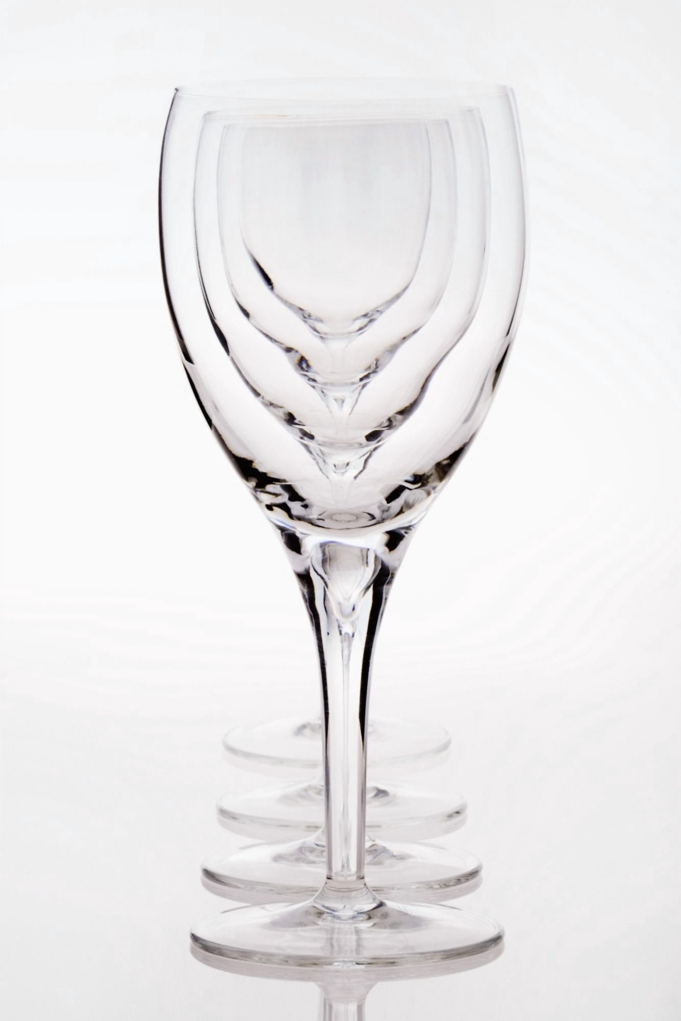 A Row Of Empty Wine Glasses Canvas Art - Michael Interisano Design Pics (12 x 19)