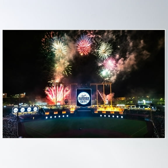 A Royal Grand Finale At Kauffman Baseball Stadium - Kansas City Missouri Poster Wall Art, Modern Wall Decor For Living Room Bedroom, 12x18 UNFRAMED