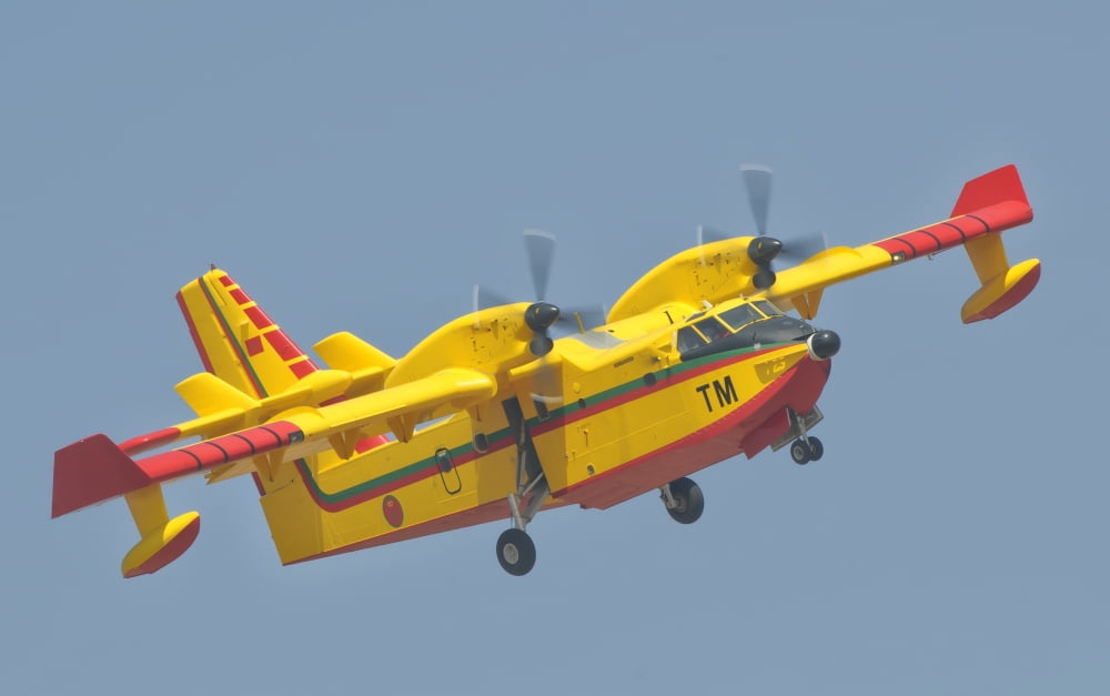 A Royal Moroccan Air Force CL-415 Canvas Art - Giovanni CollaStocktrek Images (35 x 22)