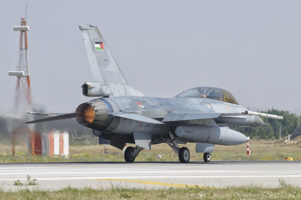 A Royal Moroccan Air Force Mirage F1 preparing for takeoff Canvas Art - Giovanni CollaStocktrek Images (18 x 12)