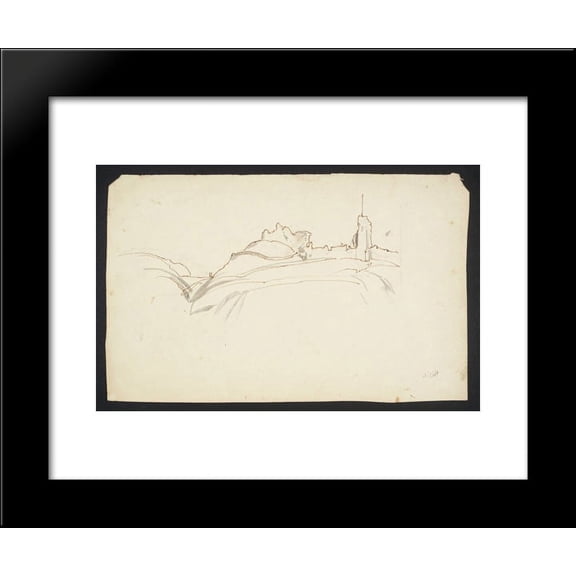 A Ruined Castle on a Hill 20x24 Framed Art Print by Palmer, Samuel