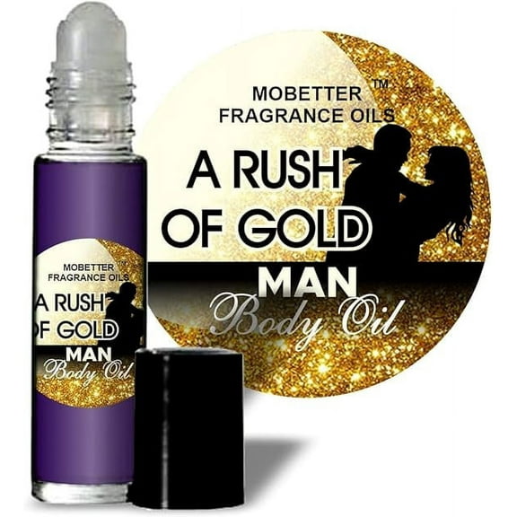 A Rush of Gold Men Fragrance Body Oil by Mobetter Fragrance Oils