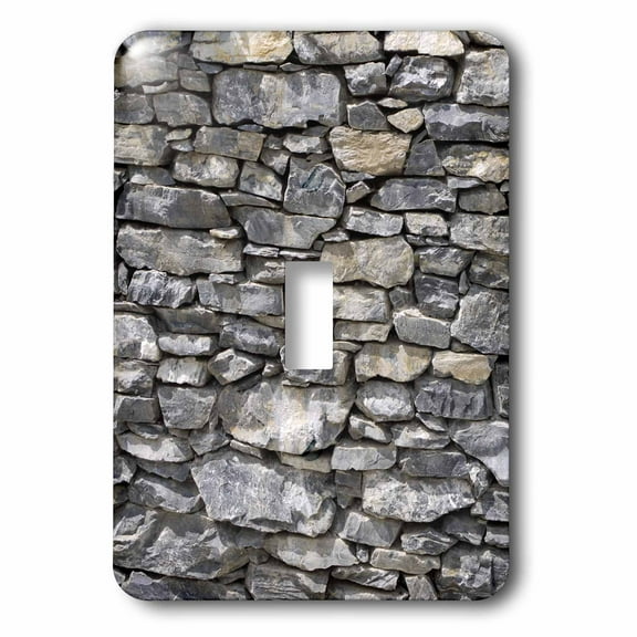 3dRose, A Rustic Gray Stone Wall With an Antique Look, single toggle switch