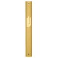thumbnail image 1 of A&S Mezuzot Aluminum Mezuzah Case with Exclusive Modern Shin Design Easy Peel and Stick Judaica Door Mezuza for 5 Inches Parchment Scroll (Gold, 6 Inches), 1 of 4