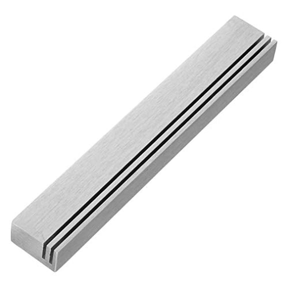 A&S Mezuzot Aluminum Mezuzah Case in Adi Sidler Track Design Door Mezuzah for Parchment Scroll Home Blessing Decor (Silver, 6 Inches)