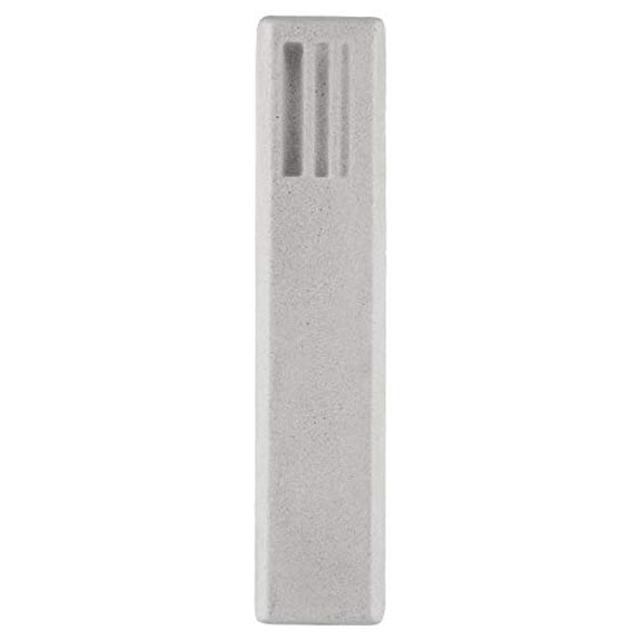 A&S Mezuzot Modern Cement Mezuzah Case in Short Line Net Shin Design Waterproof Judaica Door Mezuzah Home Blessing and Protection Cover (Cement, 6 Inches)