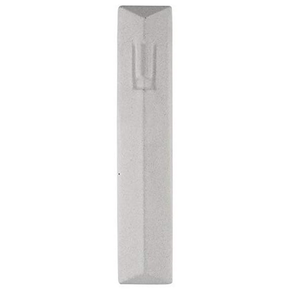 A&S Mezuzot Modern Cement Mezuzah Case in Pyramid Shin Design Waterproof Judaica Door Mezuzah Home Blessing and Protection Cover (Cement, 7 Inches)