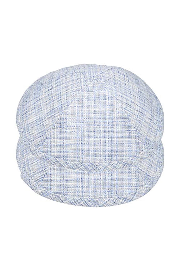 Modern Linen Kippah for Men Yarmulke Cap Jewish Yamaka Hat Kippot Yarmulka Set of 2 - Blue Pattern
