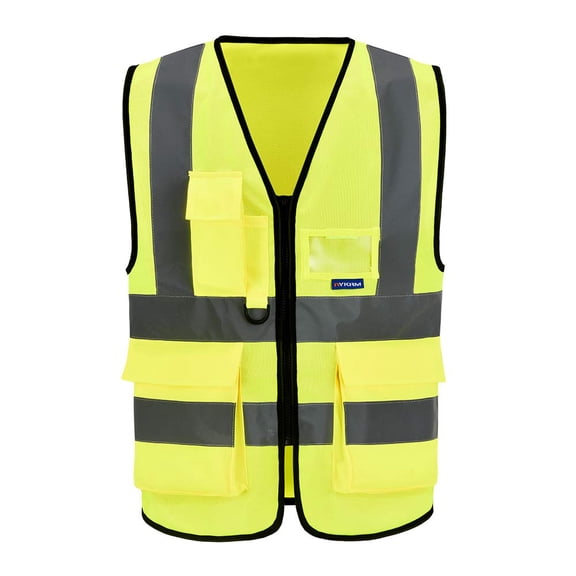 A-SAFETY 21 colors High Visibility Reflective Work Safety Vest（XS-8XL) Yellow XXXL